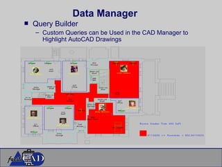 Data Manager Query Builder Custom Queries can be Used in the CAD Manager to Highlight AutoCAD Drawings 