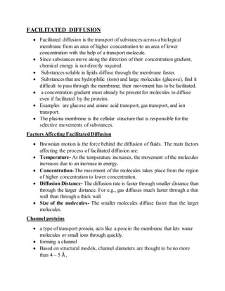 Facilitated diffusion | DOCX
