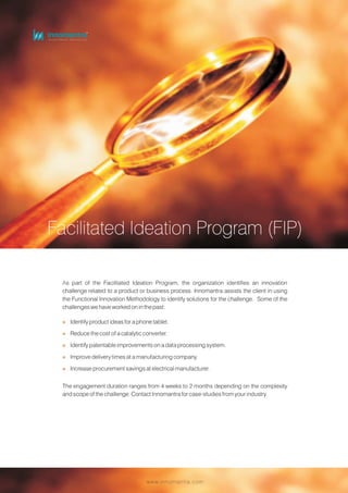 Facilitated Ideation Program - Innomantra