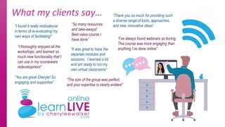 Facilitating in the Virtual Classroom Course | PDF