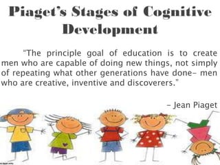 “The principle goal of education is to create
men who are capable of doing new things, not simply
of repeating what other generations have done- men
who are creative, inventive and discoverers.”

                                      - Jean Piaget
 