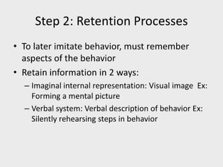 Facilitating learning a metacognitive process