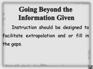 Facilitating learning a metacognitive process
