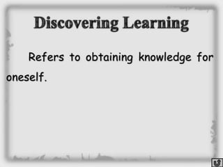 Facilitating learning a metacognitive process
