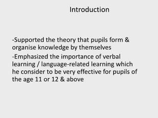 Facilitating learning a metacognitive process