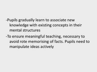 Facilitating learning a metacognitive process