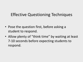 Facilitating learning a metacognitive process