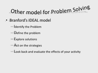 Facilitating learning a metacognitive process