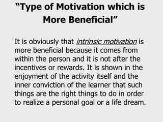 Facilitating learning a metacognitive process