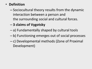 Facilitating learning a metacognitive process