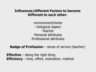 Facilitating learning a metacognitive process