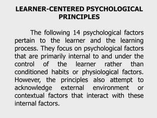 Facilitating learning a metacognitive process