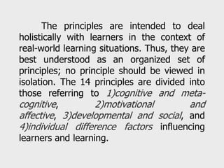 Facilitating learning a metacognitive process