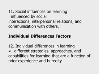 Facilitating learning 