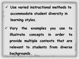 Facilitating learning 