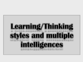 Facilitating learning 