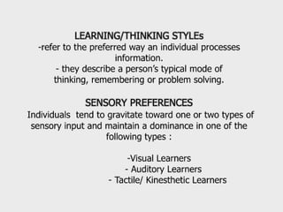Facilitating learning 