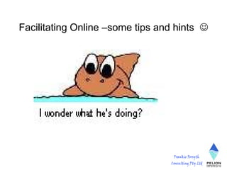 Facilitating Online –some tips and hints 
 