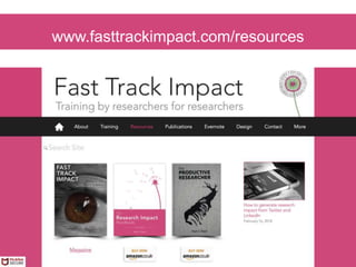 Facilitating research impact