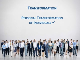 Powerful metrics that enable leaders to measure and manage cultures.
www.valuescentre.com
15
MY SPEECH TODAY
HOW TO CREATE
A VALUES-DRIVEN CULTURE
TRANSFORMATION
PERSONAL TRANSFORMATION
OF INDIVIDUALS 
 