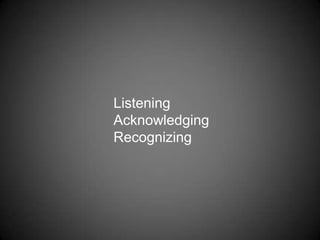 ListeningAcknowledgingRecognizing