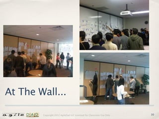 At The Wall...

        Copyright 2012 AgileDad LLC Licensed for Classroom Use Only.   30
 