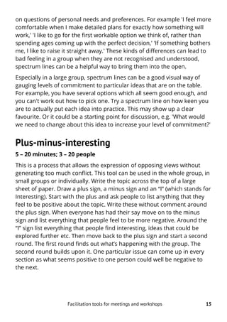 Facilitation tools for meetings and workshops | PDF