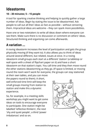 Facilitation tools for meetings and workshops | PDF