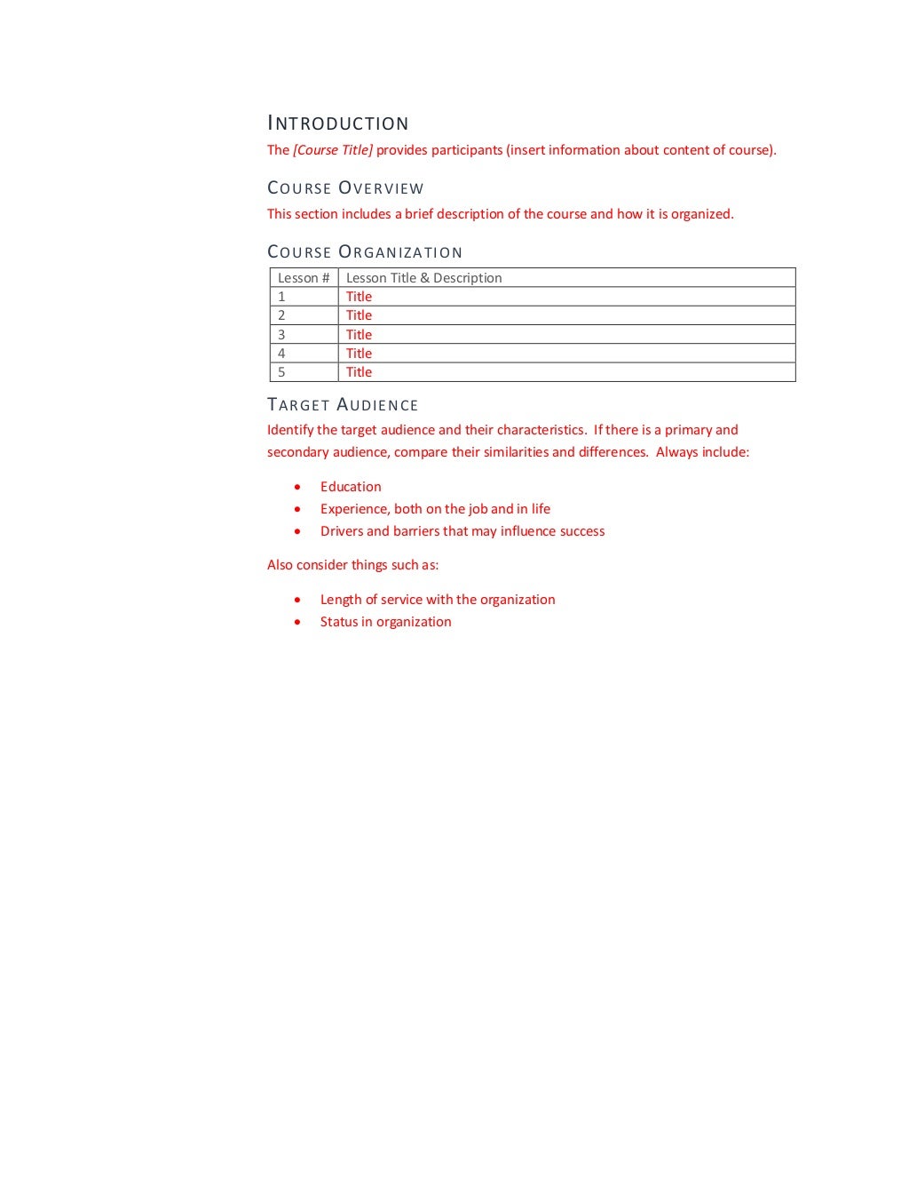 Facilitator Guide Template Facilitator Guide Template