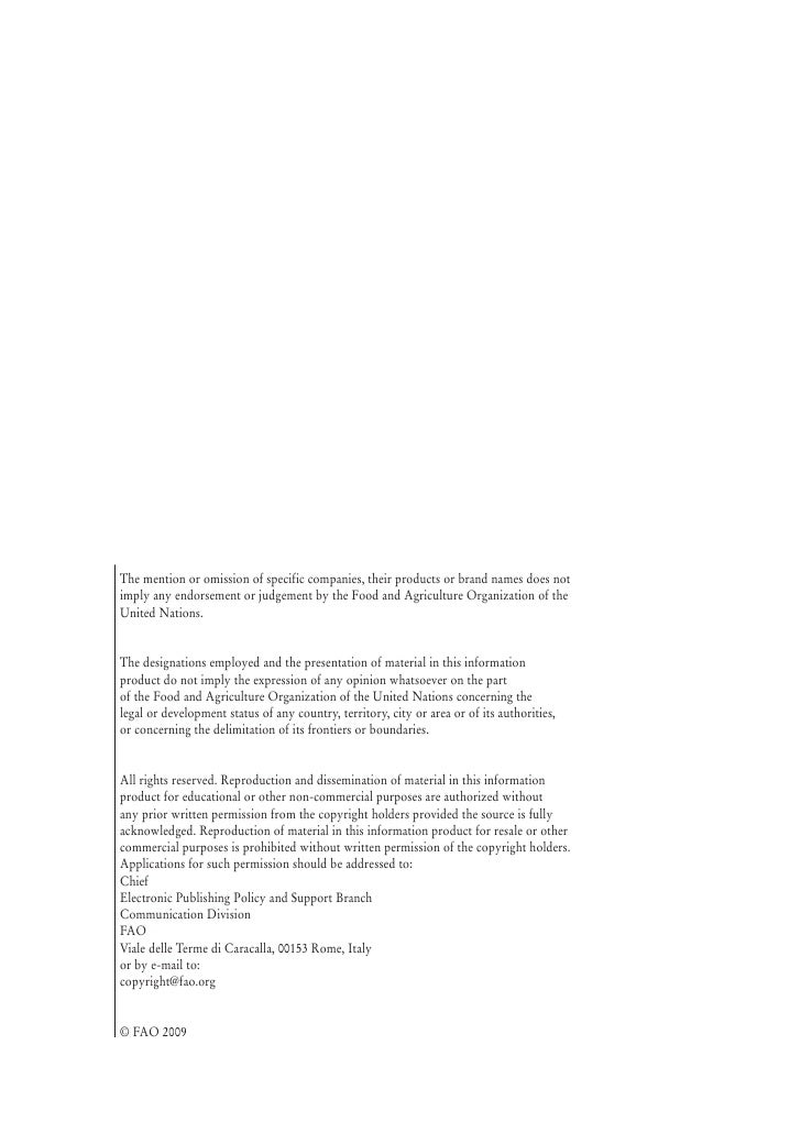 Food And Agriculture Organization Manual Food And Agriculture Organization Manual