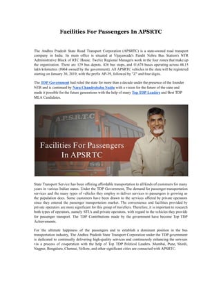 Facilities For Passengers In APSRTC.pdf