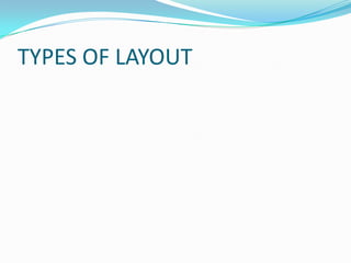 TYPES OF LAYOUT
 