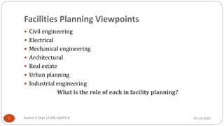 Facilities planning - Module 1 Plant Location and Material handling | PDF