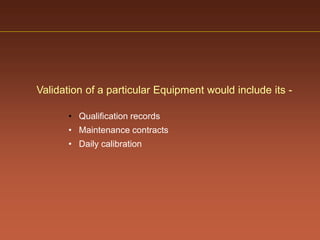 Facility and ahu validation