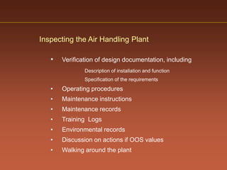 Facility and ahu validation