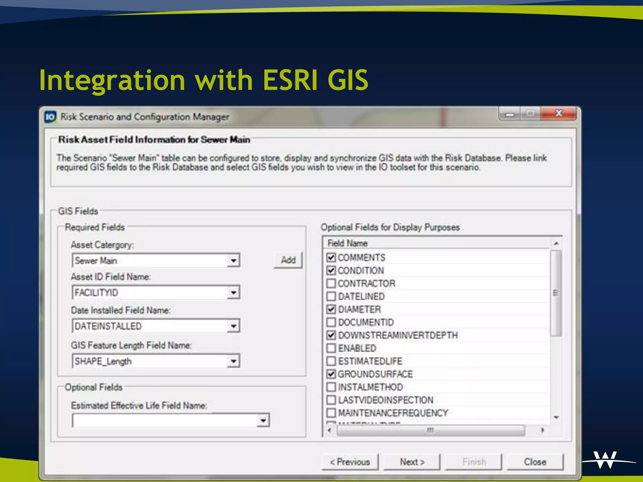 Integration with ESRI GIS
 