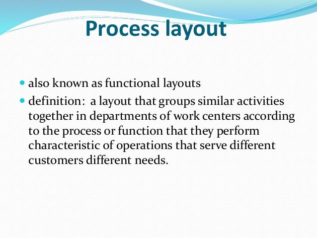 Layout Process Definition | facility layout Layout Process Definition | facility layout