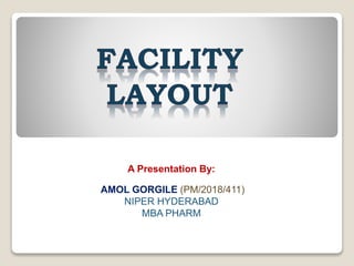 A Presentation By:
AMOL GORGILE (PM/2018/411)
NIPER HYDERABAD
MBA PHARM
 