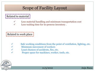Facility layout ppt | PPTX