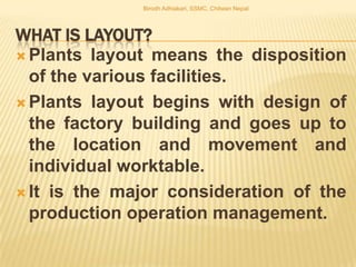 Facility location and layout planning | PPTX