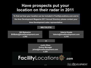 Population density, county borders and more…AProspects Find Locations and ConnectProspects can search for economic development listings by location on the map at the top of the landing page.Prospects can search for all economic development listings by type using the “All Listings” directory at the bottom of the page.ABB