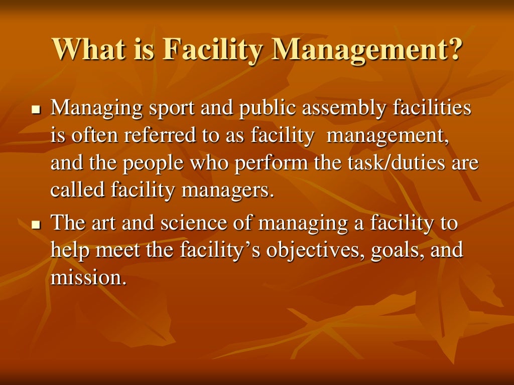 Facility management in Sports