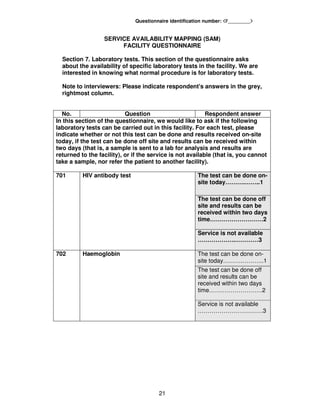 Facility questionnaire nigeria | PDF