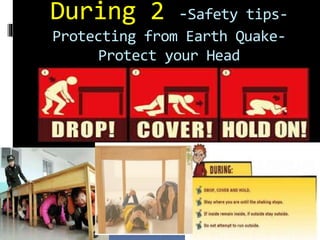 During 2 -Safety tips-
Protecting from Earth Quake-
Protect your Head
29-06-2020Earthquake preparedness at school 14
 
