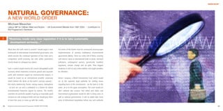 WHOSE RULES?




     NATURAL GOVERNANCE:
     A NEW WORLD ORDER
     Michael Meacher
     Labour MP for Oldham West and Royton I UK Environment Minister from 1997-2003 I Contributor to
     the Programme’s Seminars



5     “Business needs very clear legislation if it is to take sustainable
       development seriously...”

     What does the Earth need to survive? I would argue a new         The terms of the charter must be constructed around proper
     framework of international environmental governance, one         implementation of existing multilateral environmental
     which permits the continued operation of free trade and a        agreements (MEAs). There are some 200 of these, covering
     competitive world economy, but only within parameters            such diverse areas as international trade in waste, chemical
     strictly drawn to safeguard our planet.                          pollutants, endangered species, genetically modified
                                                                      organisms, climate change and oil spills. Their biggest
     Such a system would reverse the current deregulated world        weakness is lack of easy enforceability and tough penalties
     economy which maximises economic growth and corporate            for offenders.
     profit with minimum regard for environmental impacts. It
     would be based on an international scientific consensus          Hence I propose a World Environment Court which would
     which defines the limits of the Earth’s carrying capacity –      act as the supreme legal authority for settling issues
     fish stocks, biodiversity, forests, energy sources, atmosphere   regarding harm to the environment – on the land or in the
     – as best we can and is embodied in a Charter for Global         water, air or in the upper atmosphere. The court would act
     Environmental Protection signed by nations. The world’s          after national due process had failed and NGOs and
     scientists are perfectly capable of giving us reasonably good    international organisations would be able to bring cases as
     answers on safe ecological limits and we should give them        well as national governments. It will no doubt take many
     at most five years to come up with the results.                  years of determined negotiation before any such authority


82   Business & the Environment Programme: FACING THE FUTURE                                                                                   83
 