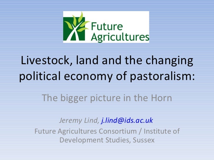 Livestock, Land and the Changing Economy of Pastoralism