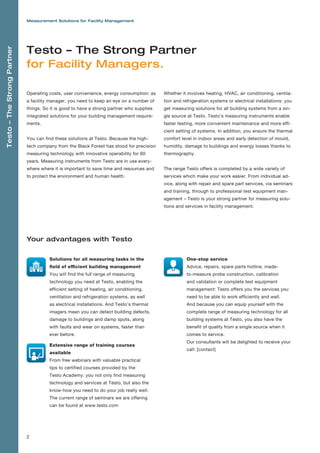 Testo – The Strong Partner for Facility Managers.
