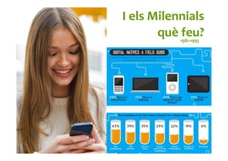 I	
  els	
  Milennials	
  
què	
  feu?	
  1981-­‐1995	
  
 