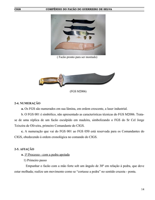 Facão de guerra na selva Facão de guerra na selva