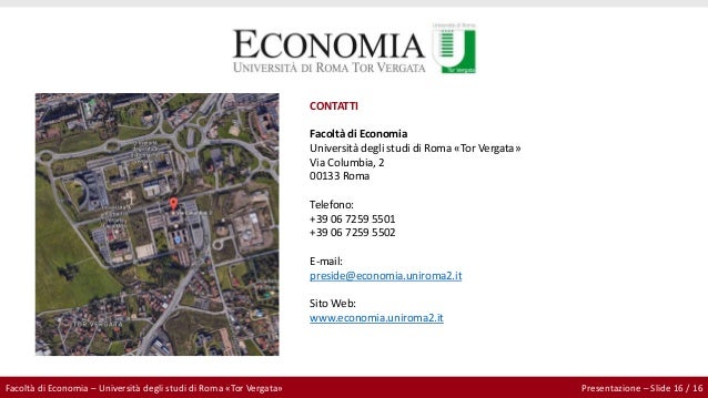 Facoltà Di Economia Università Di Roma Tor Vergata
